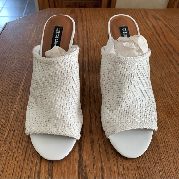Design Lab Lord&Taylor 4inch Block Heel Woven Mules Size 10 - Picture 7 of 16